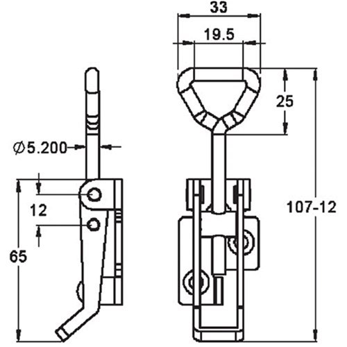 S/Steel O/C Fastener With A 31 -ass Hook 