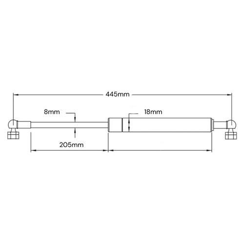 Gas Strut 485 x 150N